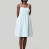 Reistor Dresses | Ruched Strappy Dress In Mint Sage Mint