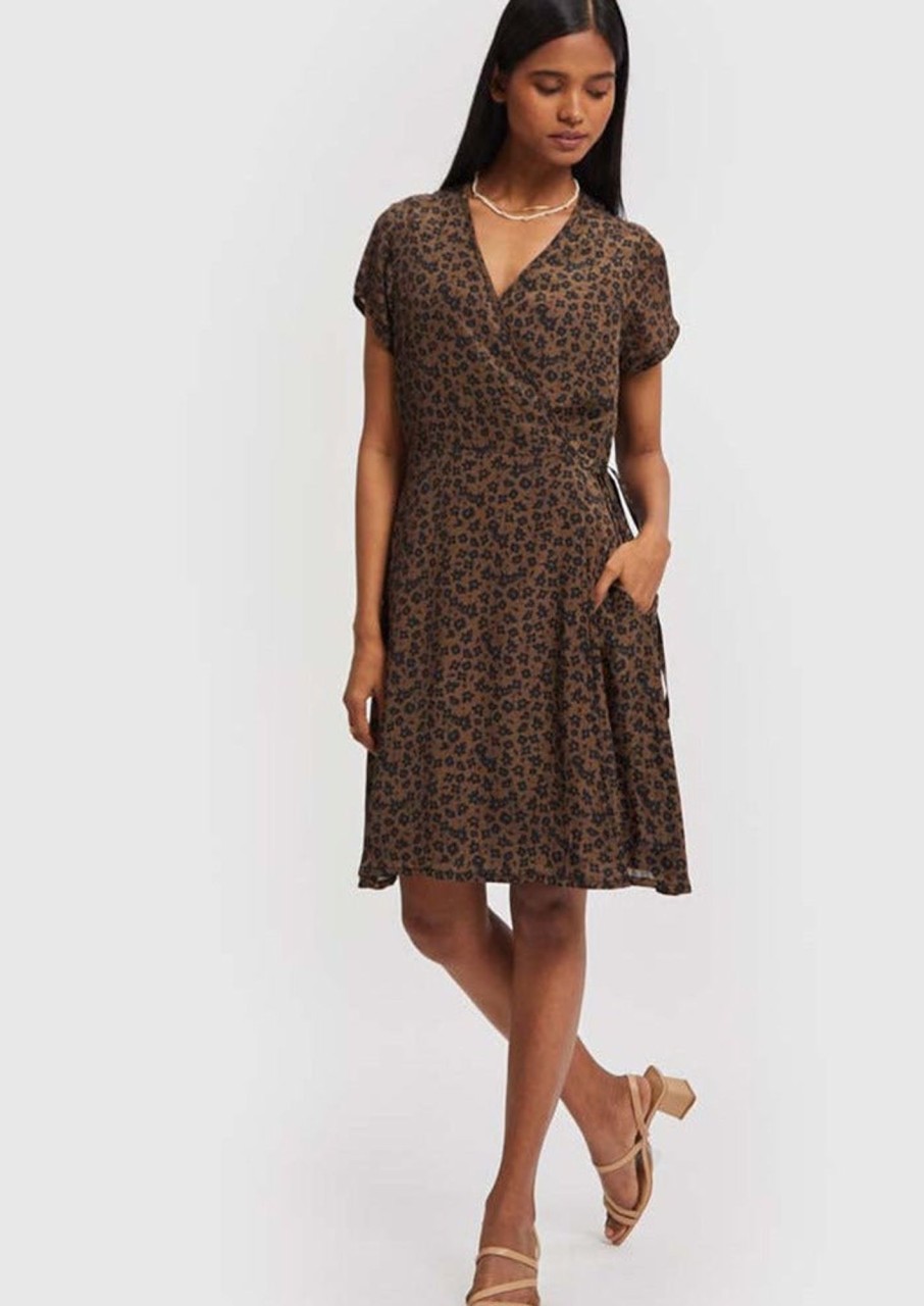 Reistor Dresses | Short Wrap Dress Spotted