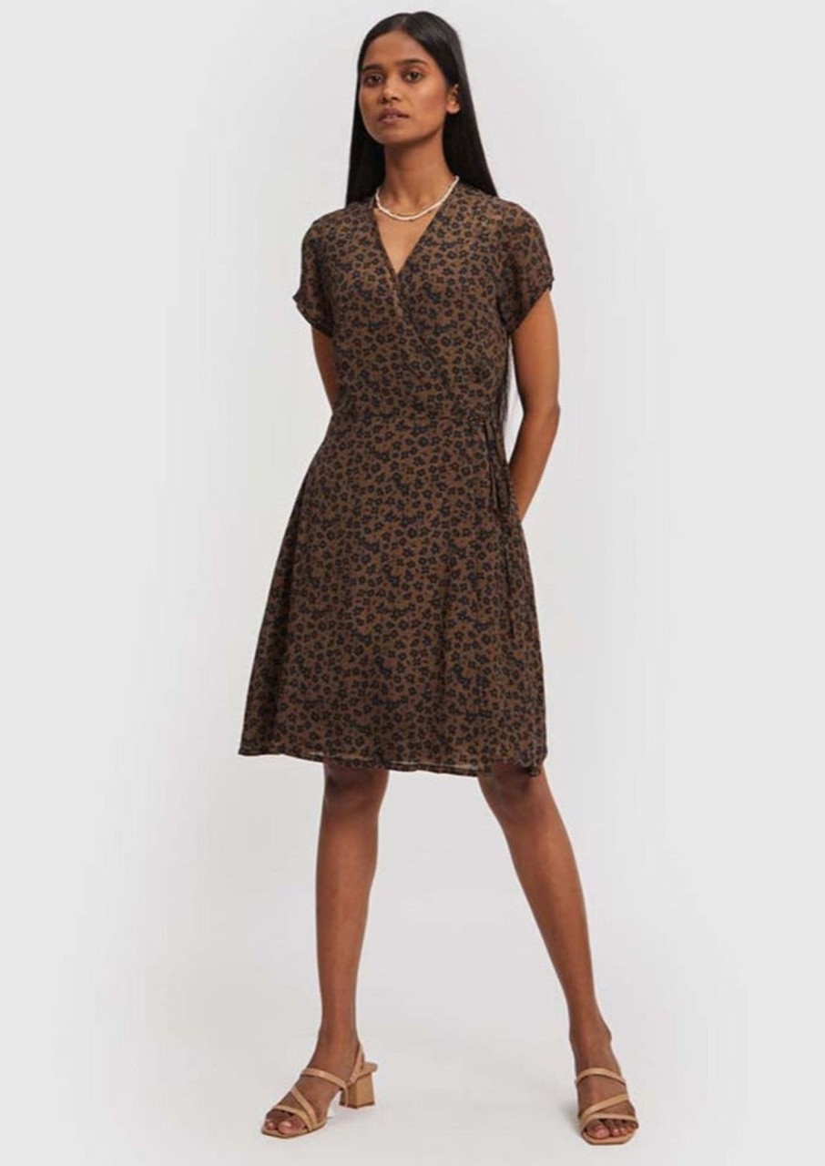 Reistor Dresses | Short Wrap Dress Spotted