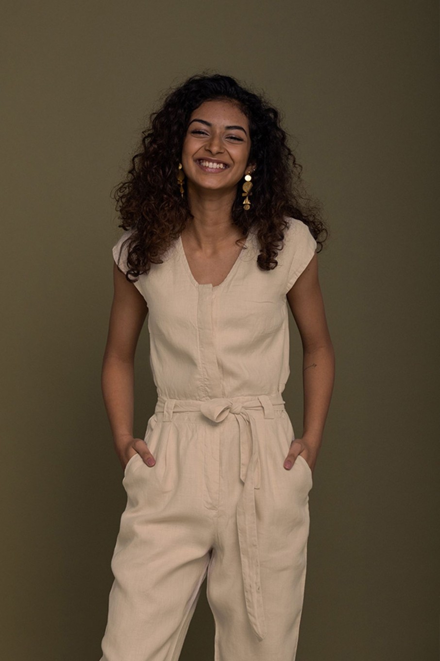 Reistor Jumpsuits | Evening Chai Jumpsuit In Sand Beige