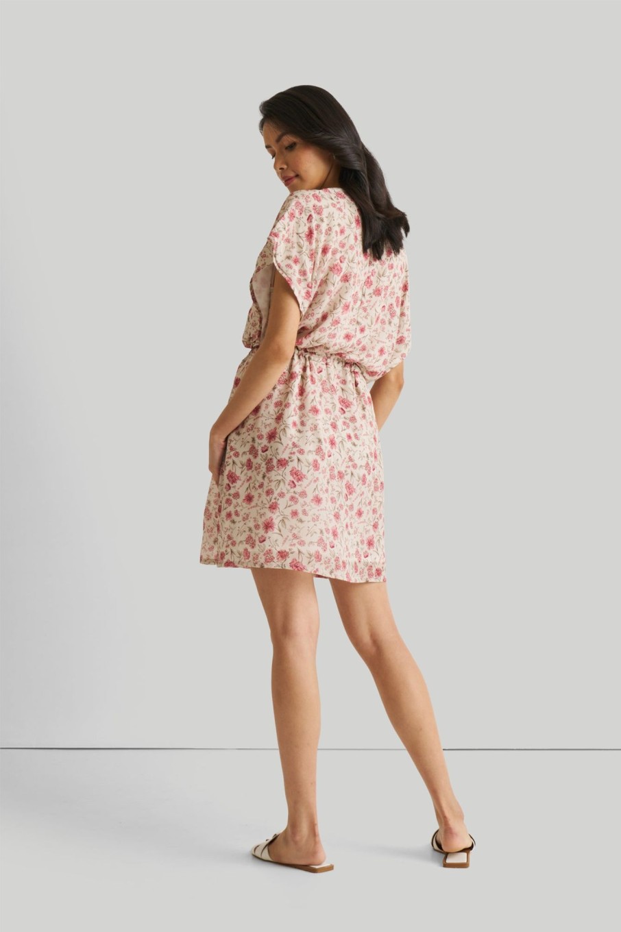 Reistor Dresses | Relaxed Drawstring Floral Dress Petal Fusion