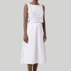 Reistor Skirts | Overlap Midi Skirt Coconut White