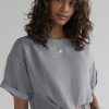 Reistor Tops | Twist And Sway Top Stone Grey