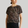 Reistor Tops | Balloon Sleeve Printed Top Wildflower Waltz