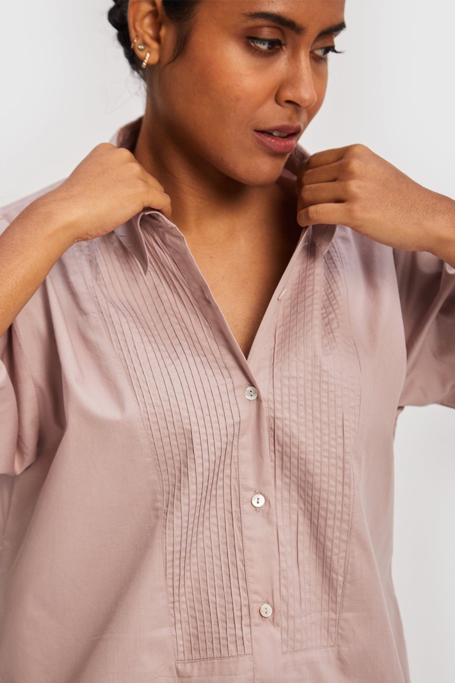 Reistor Tops | All In One Shirt Poplin Pink