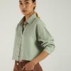 Reistor Tops | Crop It Like Its'S Hot Shirt Light Olive