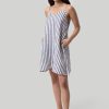 Reistor Dresses | Short Tent Dress In Linen Stripes Striped-Linen