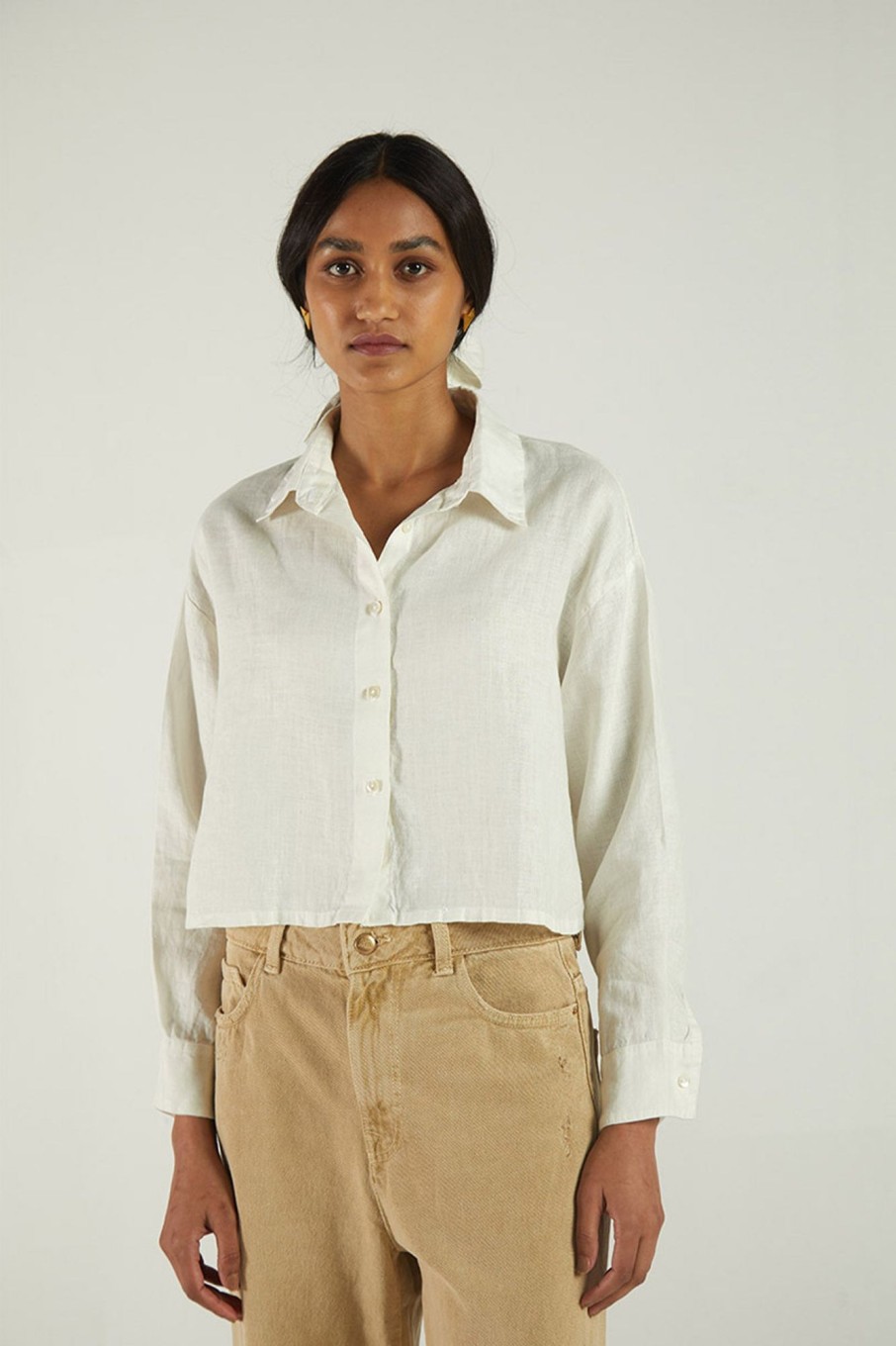 Reistor Tops | Crop It Like It'S Hot Shirt Shell Off-White