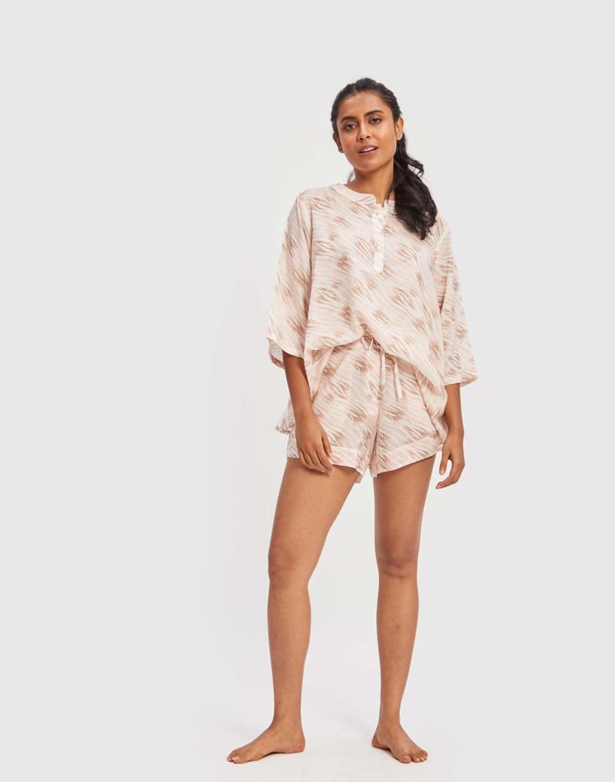 Reistor Pajamas | Laze And Unwind Pajama Shorts Set Faded-Dreams