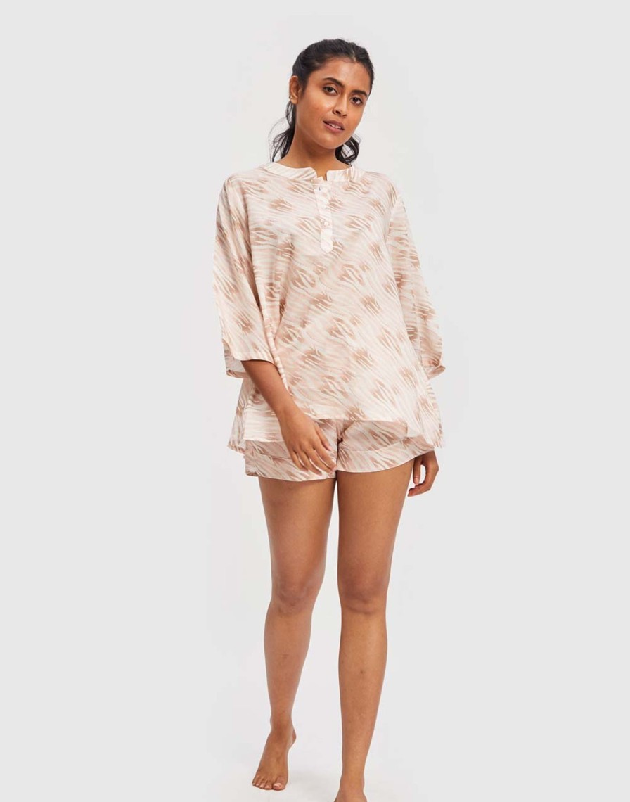 Reistor Pajamas | Laze And Unwind Pajama Shorts Set Faded-Dreams