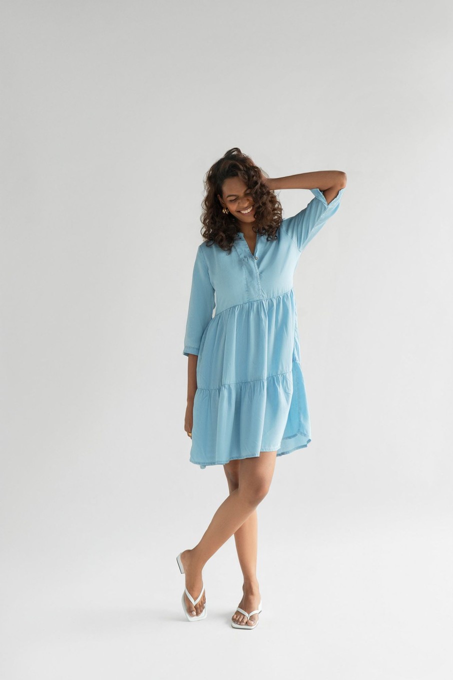 Reistor Dresses | Dawn To Dusk Dress Ocean Blue