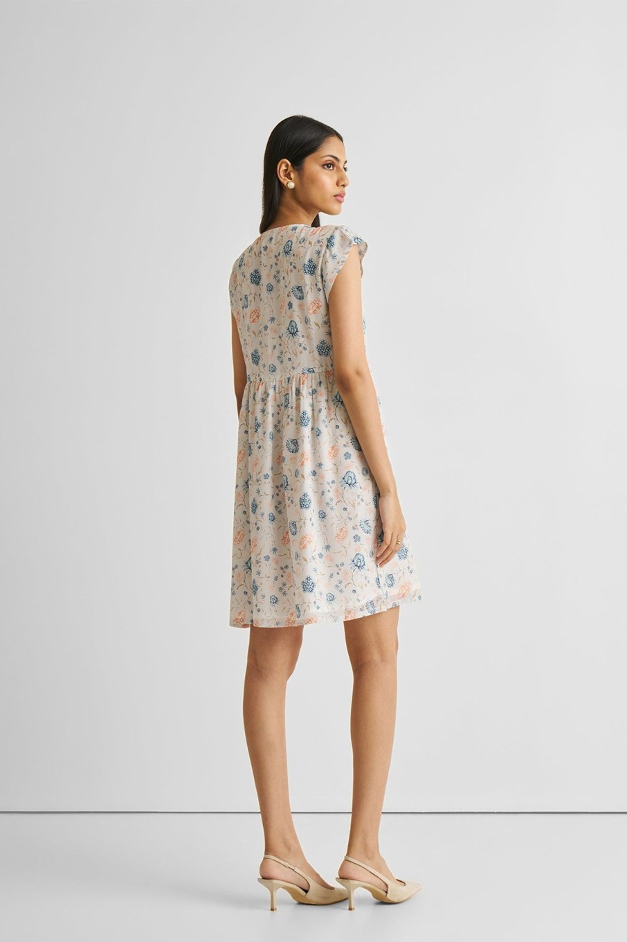 Reistor Dresses | Cap Sleeved Short Dress In Florals Azalea Allure