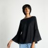 Reistor Tops | The Button Back Shirt Black