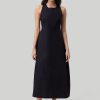 Reistor Dresses | Cross-Back Midi Dress In Black