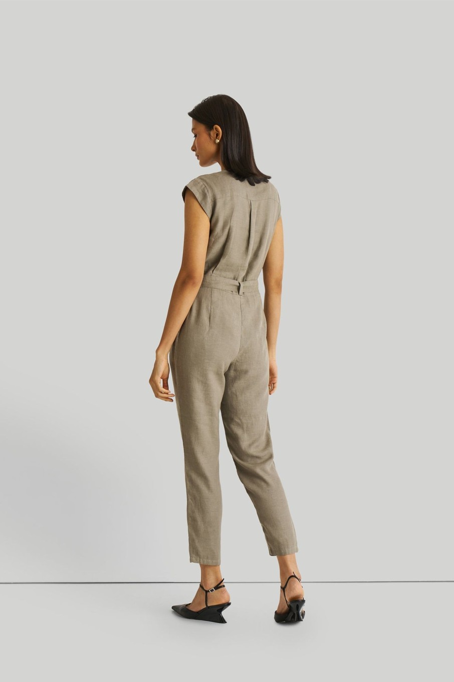 Reistor Jumpsuits | Evening Chai Jumpsuit In Olive Hemp Dark Green