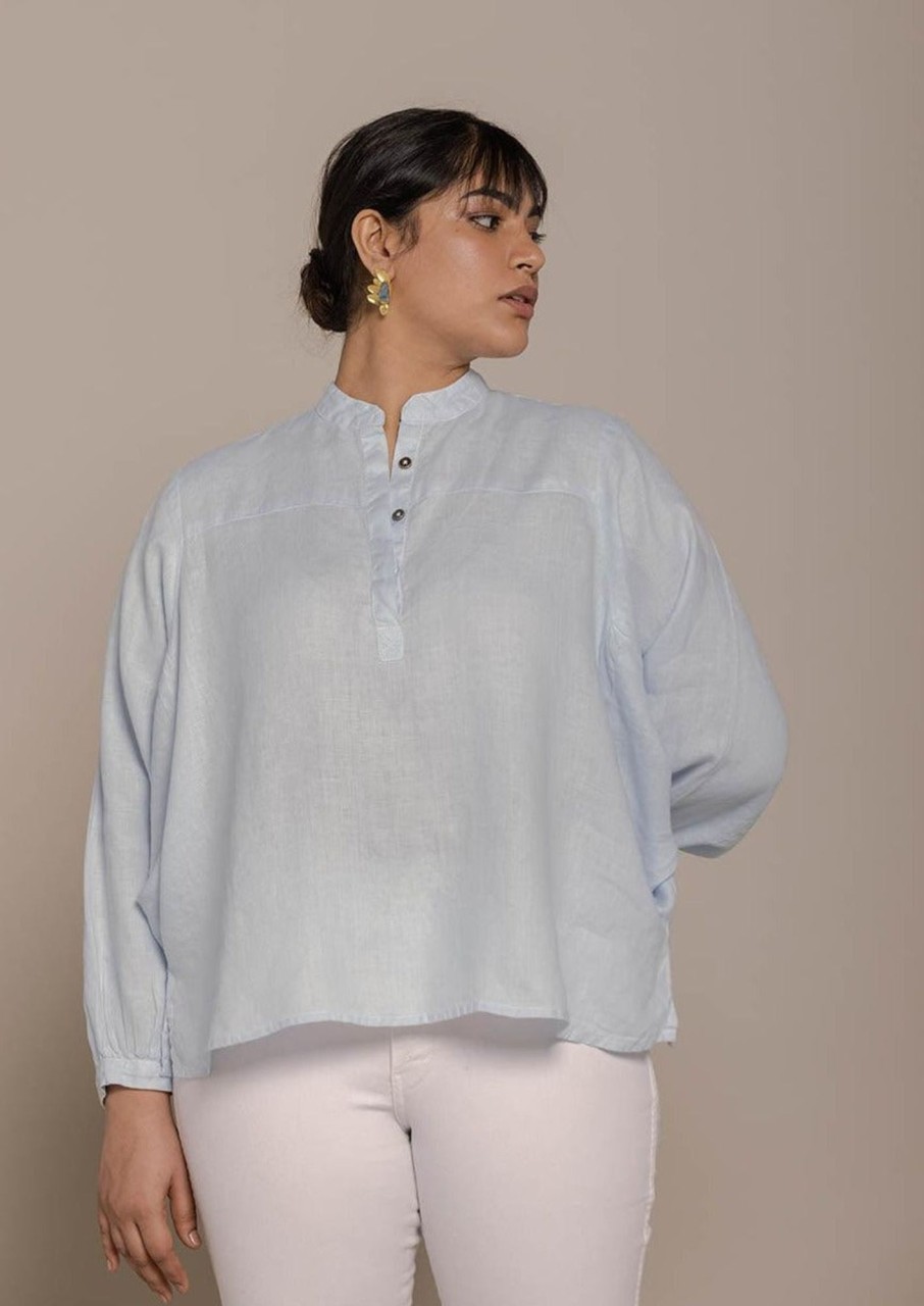 Reistor Tops | The Afternoon Thunderstorm Shirt Summer Blue