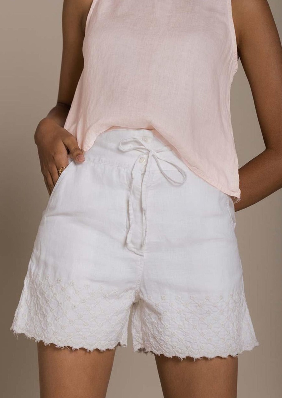 Reistor Shorts | Raindrops On Flip Flops Shorts Coconut White