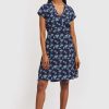 Reistor Dresses | Short Wrap Dress Midnight-Florals