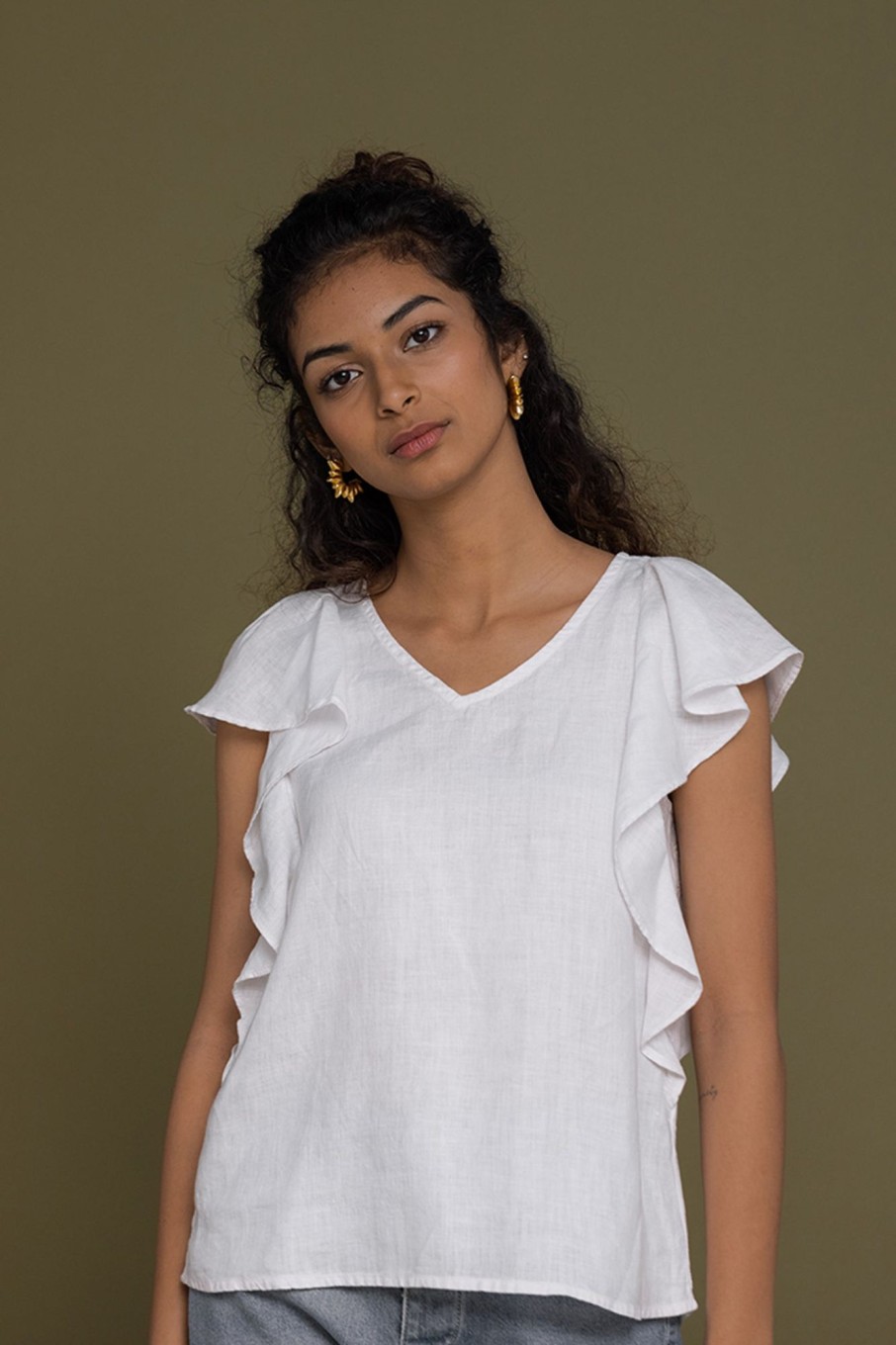 Reistor Tops | In The Summer Mood Top Coconut White