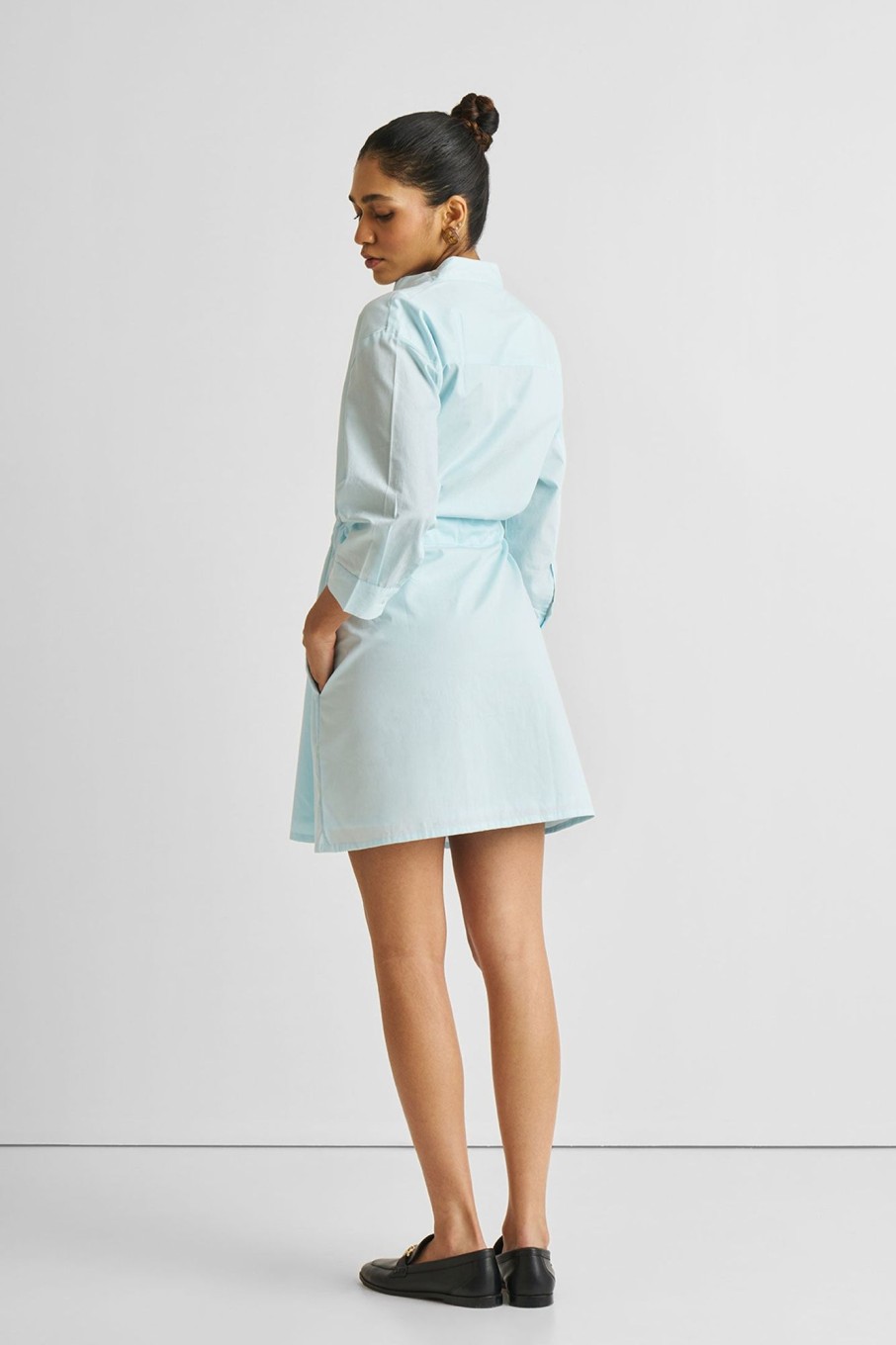 Reistor Dresses | Short Tie Waist Dress In Summer Blue