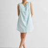 Reistor Dresses | Shirt Dress With Shoulder Tie Details In Summer Blue