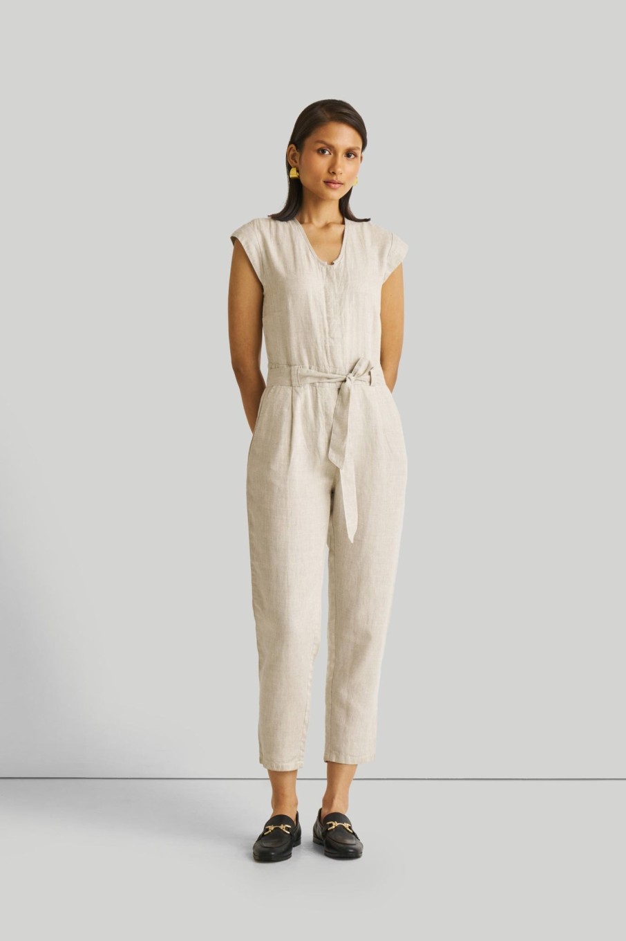 Reistor Jumpsuits | Evening Chai Jumpsuit In Light Beige Hemp Slub