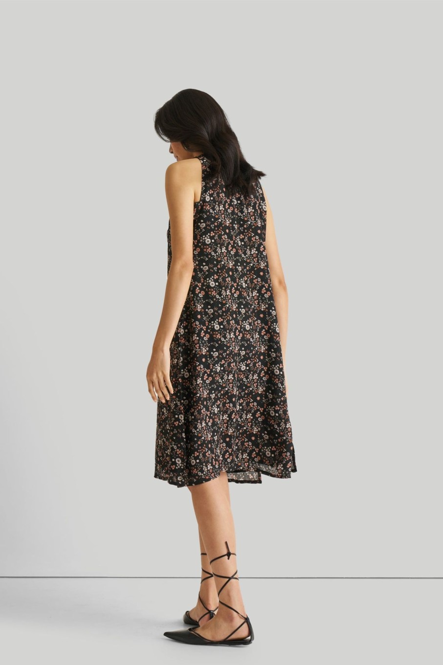 Reistor Dresses | Reading Tea Leaves Dress In Black Florals Wildflower Waltz