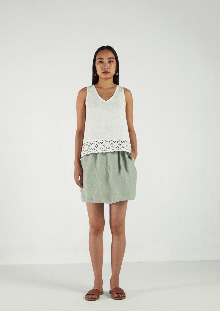 Reistor Tops | Sunkissed Shoulders Top Shell Off-White