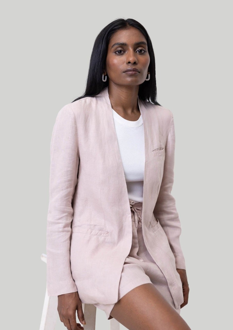 Reistor Jackets | Summer Heat Blazer In Pink Hemp Pink