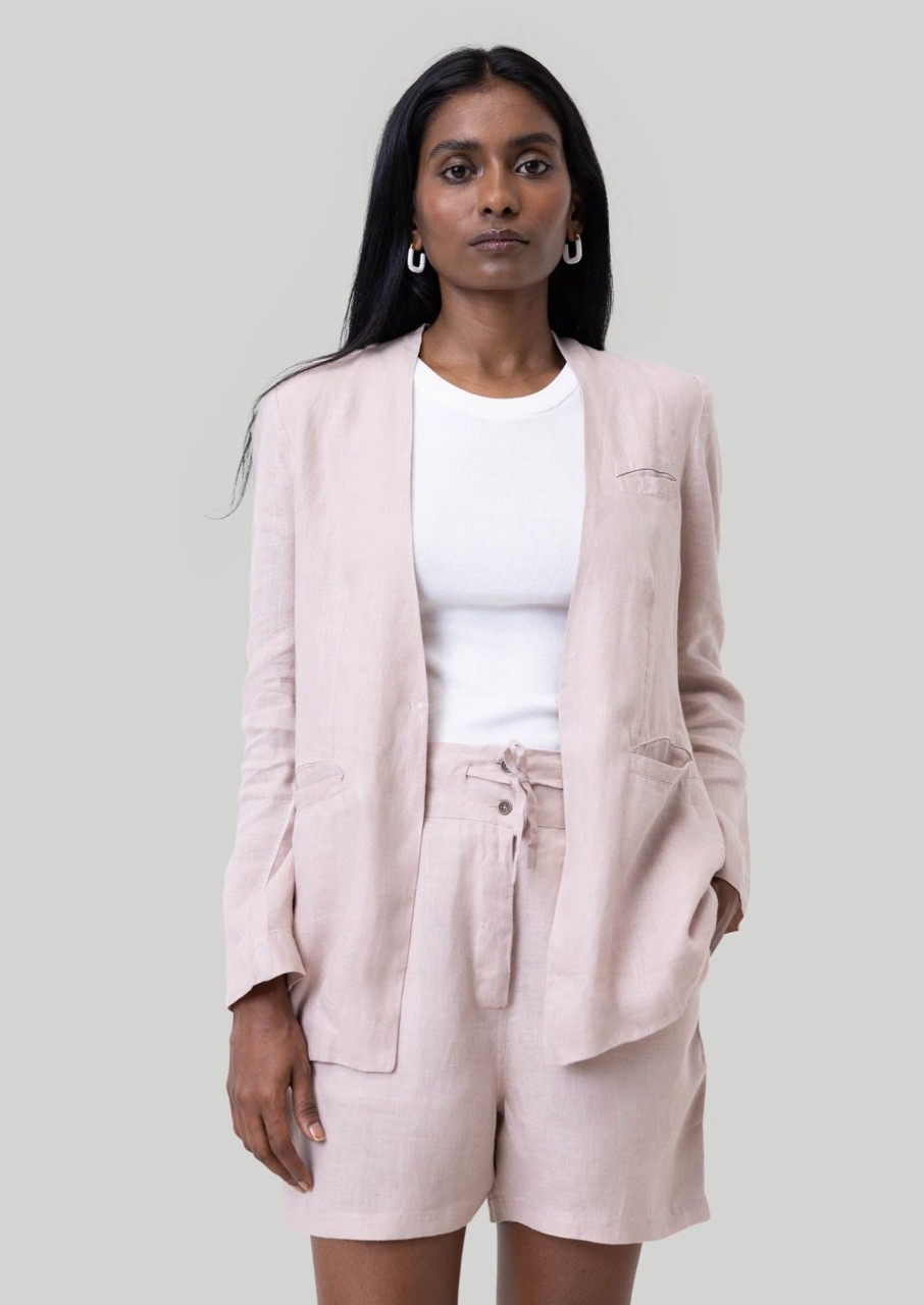 Reistor Jackets | Summer Heat Blazer In Pink Hemp Pink