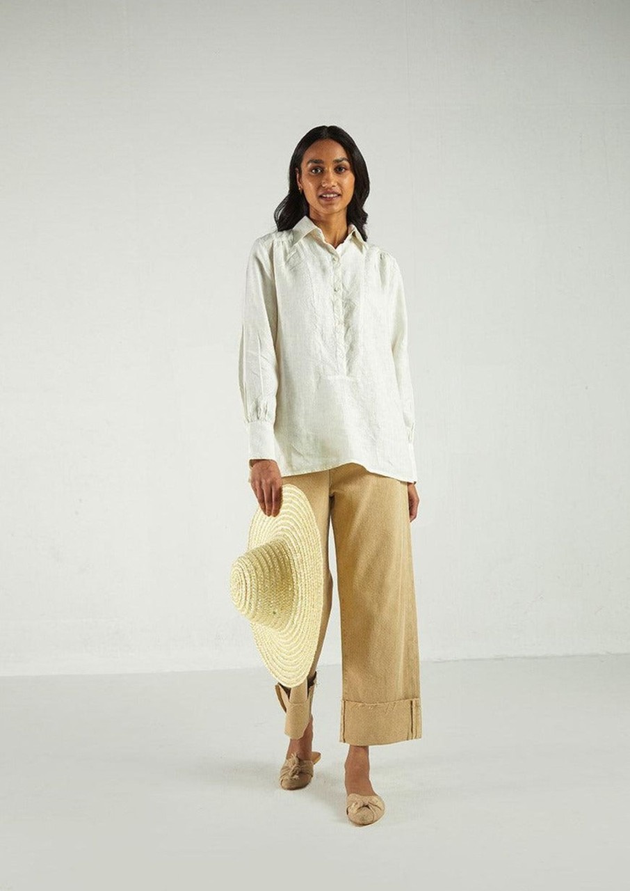 Reistor Tops | The Summer Shirt Shell Off-White