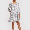 Reistor Dresses | Deep V Short Dress Azure-Waves