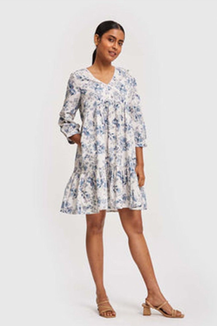 Reistor Dresses | Deep V Short Dress Azure-Waves