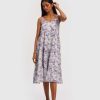 Reistor Dresses | Mist Strappy Midi Dress Purple Mist