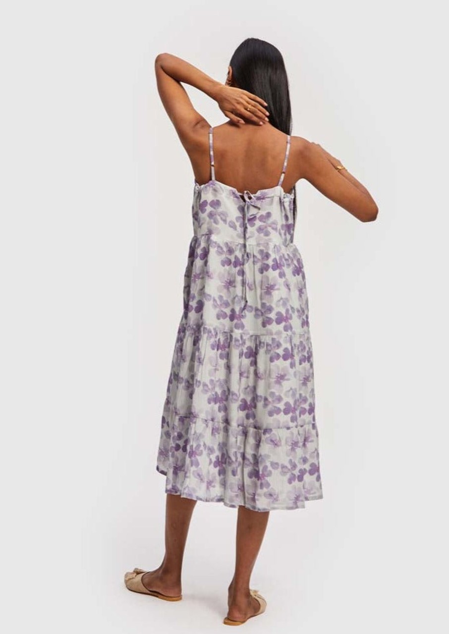 Reistor Dresses | Mist Strappy Midi Dress Purple Mist